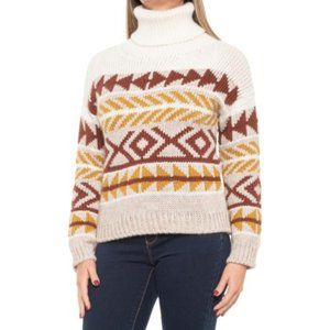 Anthropologie Elsamanda Lux Mixed Blend Italian-Made Turtleneck Sweater